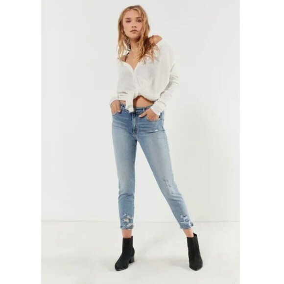 Agolde Sophie High Rise Skinny Crop Jeans in Vertigo Size 23 - Picture 1 of 10